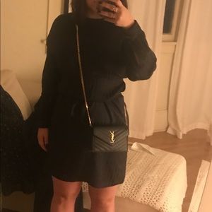 ARITZIA navy blue backless dress